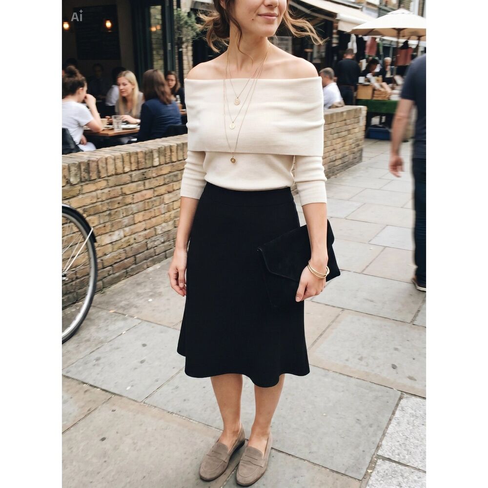 Louben Lined Flounce Trumpet Skirt
